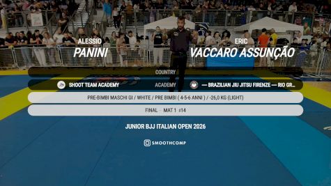Alessio Panini vs Eric Vaccaro Assunção 2026 UIJJ JUNIOR ITALIAN BJJ OPEN