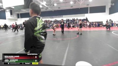 102 lbs Quarterfinal - Abel Vasquez, Poway Wrestling vs Benjamin Hand, South Torrance