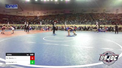 100 lbs Round Of 32 - Nevaeh Davis, Owasso Takedown Club vs Zaybri Curiel, West Texas Grapplers