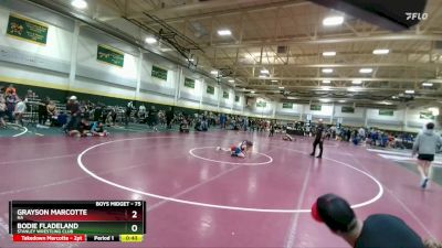 75 lbs Cons. Round 4 - Bodie Fladeland, Stanley Wrestling Club vs Grayson Marcotte, NA