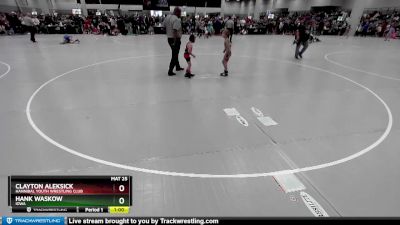 56 lbs Cons. Round 3 - Clayton Aleksick, Hannibal Youth Wrestling Club vs Hank Waskow, Iowa