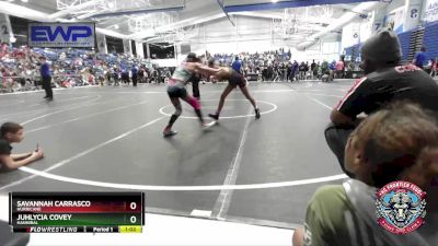 90 lbs Cons. Round 3 - Juhlycia Covey, Hannibal vs Savannah Carrasco, Hurricane