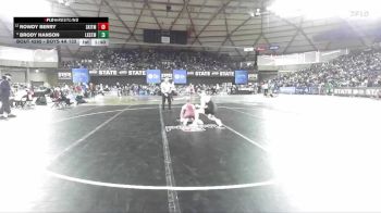 Boys 4A 132 lbs Champ. Round 2 - Brody Hanson, Lake Stevens vs Rowdy Berry, South Kitsap