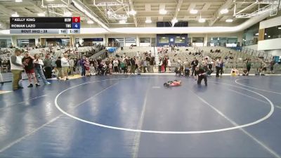 38 lbs 3rd Place Match - Kelly King, Box Elder Stingers Wrestling vs Roman Lazo, Talons Wrestling Club