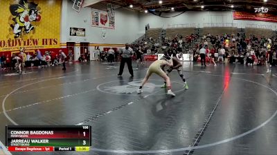 106 lbs Semifinal - Connor Bagdonas, Perrysburg vs Jarreau Walker, Streetsboro