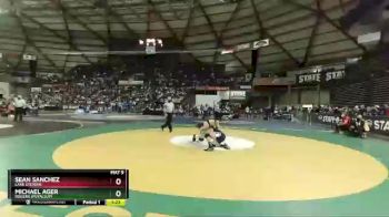 4A 182 lbs Semifinal - Michael Ager, Rogers (Puyallup) vs Sean Sanchez, Lake Stevens