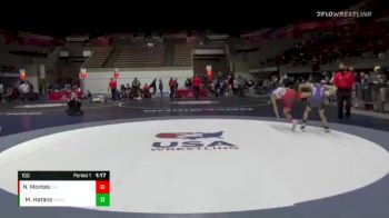 100 lbs Round 1 - Mas Hatano, Mad Dawg Wrestling Club vs Nathaniel Montes, California