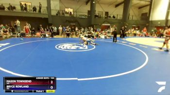 144 lbs Cons. Round 2 - Mason Townsend, WA vs Bryce Rowland, WA