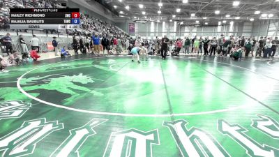 110 lbs Semis - Hailey Richmond, Steelclaw Wrestling Club vs Najalia Baublits, Team Aggression Wrestling Club