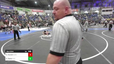 115 lbs Quarterfinal - Urijah Duran, Duran Elite vs Corbyn Dare, Severance Middle School