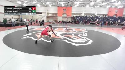 157 lbs Champ. Round 3 - Kellen Horst, Wesleyan (CT) vs Ronnie Christolin, Wesleyan (CT)