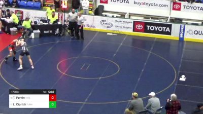 172 lbs Round Of 32 - Teegan Perrin, Titusville vs Lucas Ciprich, Tunkhannock