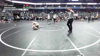 120 lbs 7th Place - Beau Rogers, Tri-Cap vs Preston Parker, Gladiator Elite WC