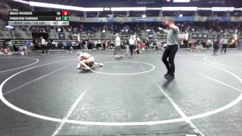 120 lbs 7th Place - Beau Rogers, Tri-Cap vs Preston Parker, Gladiator Elite WC