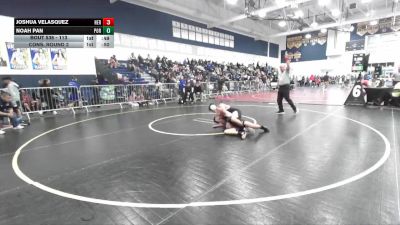 113 lbs Cons. Round 2 - Noah Pan, Portola vs Joshua Velasquez, Heritage