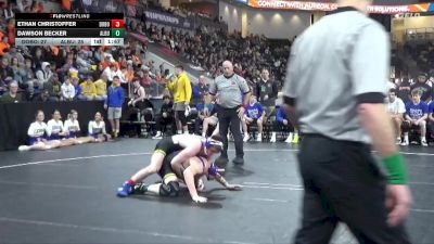 165 lbs Finals (1st & 3rd) - Dawson Becker, Alburnett vs Ethan Christoffer, Don Bosco