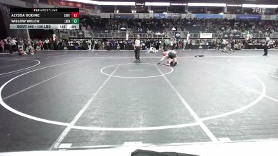 130 lbs Consi Of 8 #2 - Alyssa Bodine, Centralia WC vs Willow Welch, Lions WC