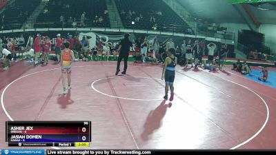 96 lbs Placement Matches (8 Team) - Asher Jex, Oregon vs Jasiah Domen, Hawaii