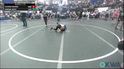 73 lbs Semifinal - Jaxson Goodin, Morrison Takedown Club vs Ezekiel Boyd, Harrah Little League Wrestling