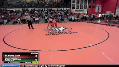 190 lbs Cons. Round 2 - Robert Thorson, MARSHFIELD, WI vs Ayden Goodwin, Machesney Park (HARLEM)