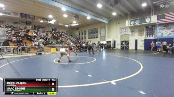 132 lbs Cons. Round 2 - John Holquin, La Mirada vs Isaac Simkins, South Torrance