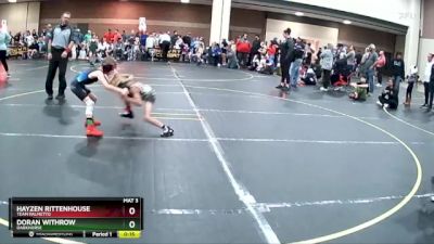 55 lbs Quarterfinal - Doran Withrow, Darkhorse vs Hayzen Rittenhouse, Team Palmetto