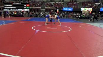 123 lbs Cons. Round 3 - Sydney Drake, Helena Wrestling Club vs Ava DeWitt, Montana Disciples