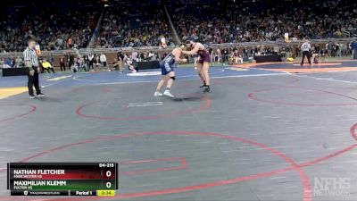 D4-215 lbs Cons. Round 2 - Maximilian Klemm, Fulton HS vs Nathan Fletcher, Manchester HS