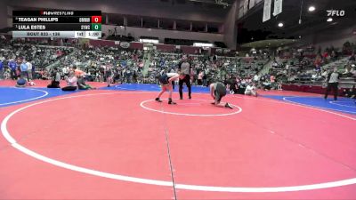 136 lbs Round 2 - Lula Estes, Springdale Youth Wrestling Club vs Teagan Phillips, Bauxite Mini Miners Wrestling