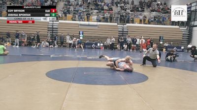 165 lbs Consi Of 16 #1 - Coy Bryson, Clarion vs Joshua Spontak, Unrostered