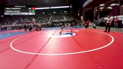 105 lbs Quarterfinal - Isabella Hetzel, Thermopolis vs Molly Bornhoft, Wind River