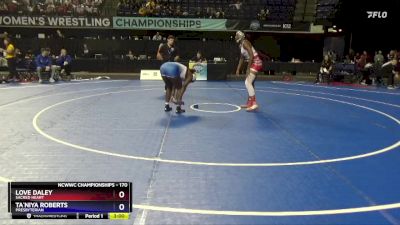 170 lbs Cons. Round 2 - Ta`Niya Roberts, Presbyterian vs Love Daley, Sacred Heart