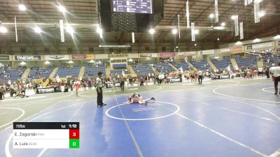 72 lbs Final - Emma Zagorski, Pikes Peak Warriors vs Ava Luis, Bear Cave WC