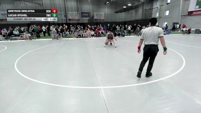 175 lbs Champ. Rd Of 64 - Greyson Deelstra, South Dakota vs Lucas Stohel, Team Idaho Wrestling Club