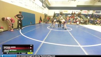 157 lbs Cons. Round 2 - Cedar Betzold, Lewiston vs Nathan Akers, Mt. Spokane