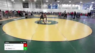 130 lbs Consi Of 8 #1 - Brandon Gray, Newport NH vs Adrian Saenz, Meriden Youth Wrestling