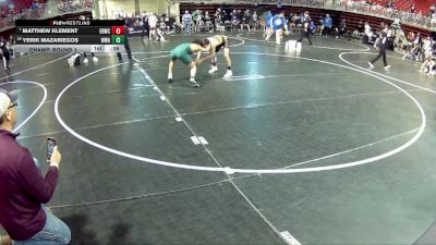 110 lbs Champ. Round 1 - Matthew Klement, East Butler Wrestling Club vs Yerik Mazariegos, Warrior Wrestling Academy