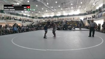 285 lbs Quarters & 1st Wb (16 Team) - Will Thomas, Woodland, Cartersville vs Manny Brown, Cambridge