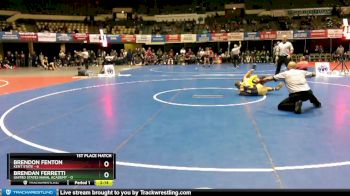 133 lbs Finals (2 Team) - Brendon Fenton, Kent State vs Brendan Ferretti, United States Naval Academy