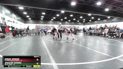 159 lbs Round 2 (8 Team) - Jonah Jenkins, CP Wrestling Academy vs Spencer Davern, Beast Mode