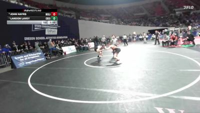 4A Boys 138 lbs Semifinal - Landon Lavey, Crook County Boys vs John Hayes, Molalla Boys