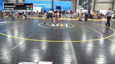 220 lbs 3rd Place - Ethan Eicher, Roaring Spring vs Tyler Lobb, Brisbin