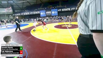 78 lbs Semis - Alondra Garcia, Moses Lake Wrestling Club vs Lily Valdovinos, Victory Wrestling-Central WA