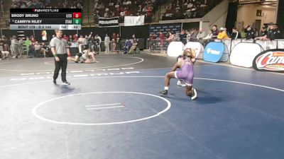 D 2 144 lbs Cons. Round 2 - Brody Bruno, Leesville vs Camryn Riley, St. Augustine