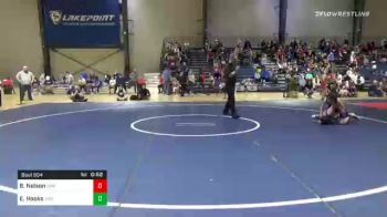 90 lbs Quarterfinal - Braelyn Nelson, Gilmer Bobcat Wrestling vs Elias Hooks, Villa Rica Wrestling