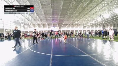 110 lbs Cons. Semi - Laila Carter, Cougars Wrestling Club vs Presley Call, Bear River Wrestling Club