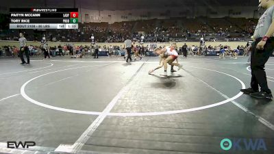 80 lbs 2nd Place - Paityn McCann, Lady Outlaw Wrestling Academy vs Tory Rice, Prodigy Elite Wrestling