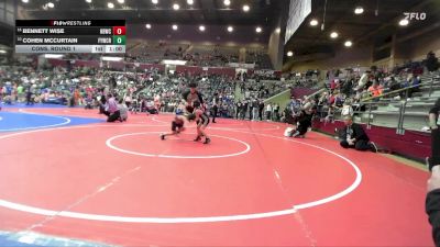 52 lbs Cons. Round 1 - Cohen McCurtain, Fayetteville Youth Wrestling Club Rhinos vs Bennett Wise, Honey Badger Wrestling Club