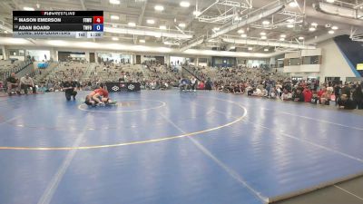 120 lbs Cons. Sub-quarters - Mason Emerson, Fighting Squirrels Wrestling Club vs Adan Board, THE WRESTLING FACTORY OF KERN