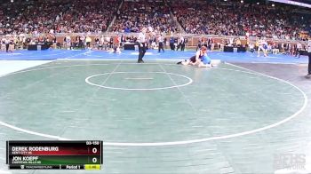 D3-150 lbs Champ. Round 1 - Jon Koepf, Chippewa Hills HS vs Derek Rodenburg, Kent City HS